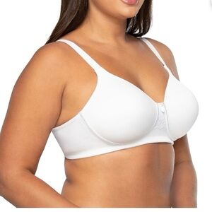 44DDD Vanity Fair Radiant Women’s White Wireless Full Figure Smooth Support Bra